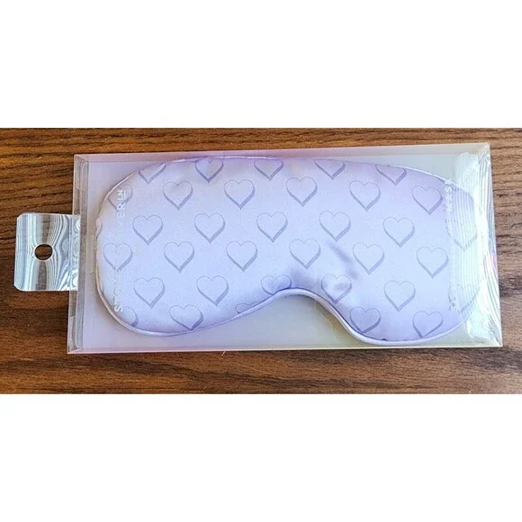 Women's Sleeping Eye Mask Stoney Clover Lane Purple with Hearts Sleep Mask New - Picture 4 of 5